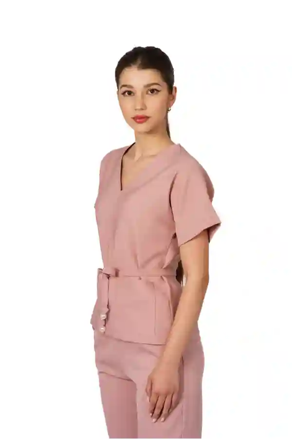 Bluza medicala dreapta roz
