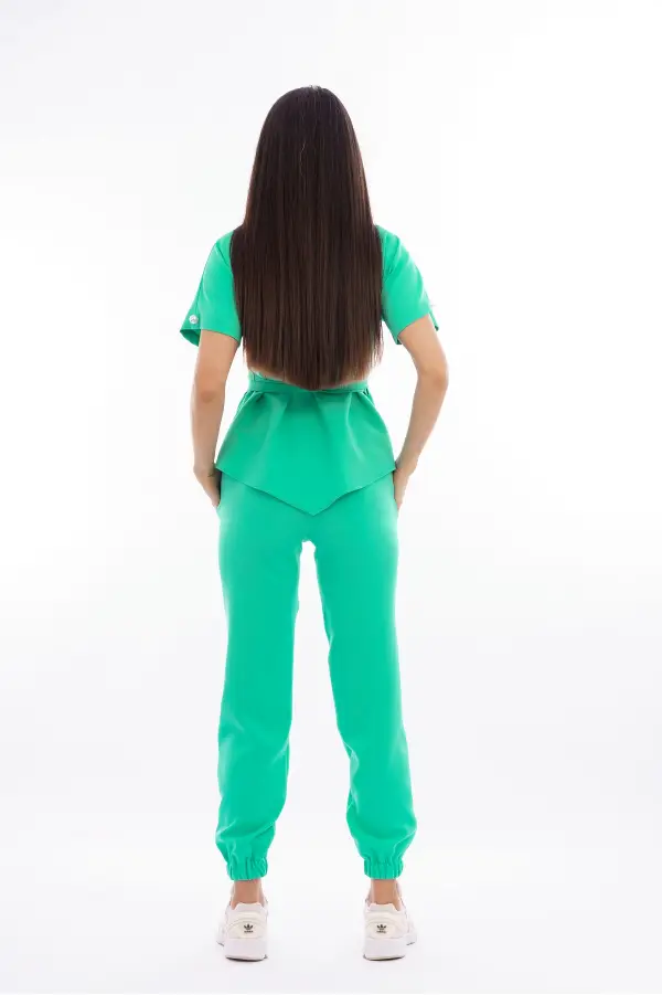 Costum medical dama, bluza-pantaloni, menta